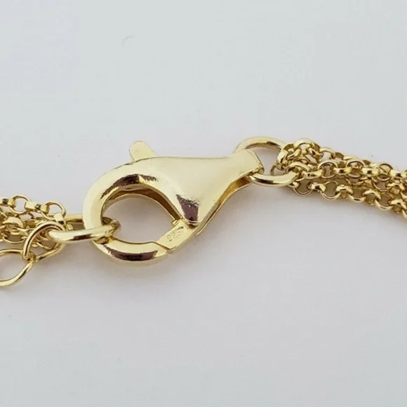 Sterling Silver Chain Motif Statement Necklace